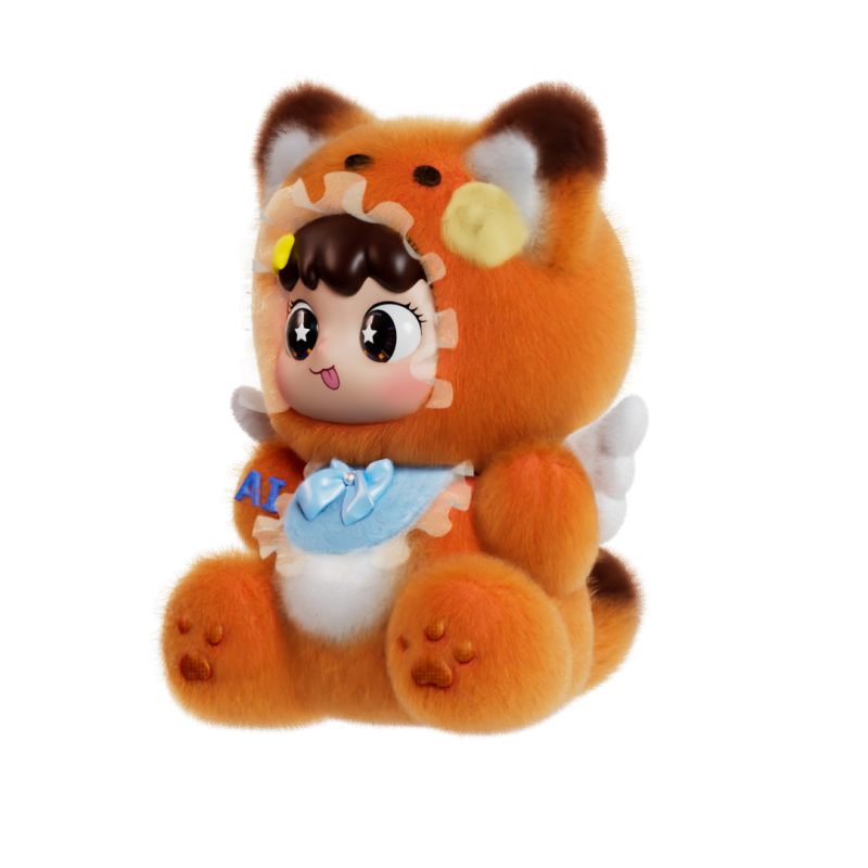 隼眼小聪 星愿家族AI智能声光玩具 HYAI205 橙狐&bull;星跃 0.74W/500G/18.5*14.5*13CM 橙色（单位：个）