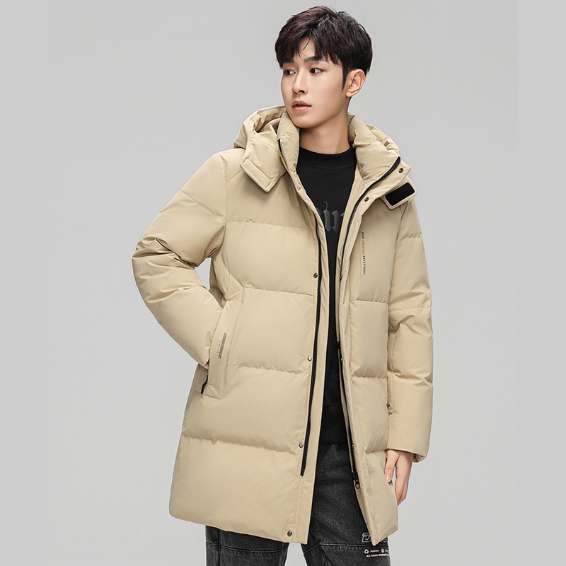 丰讯 【石墨烯】中长款男冬休闲商务季连帽防寒保暖外套 FXYL6858 羽绒服 170 卡其（单位：件）