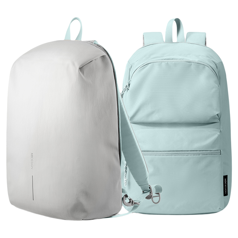 XDDESIGN  爱思迪 翻翻变界双面翻转 尼龙拼涤纶 双肩包  538 30*17*46cm 雾灰/汐青（单位：个）