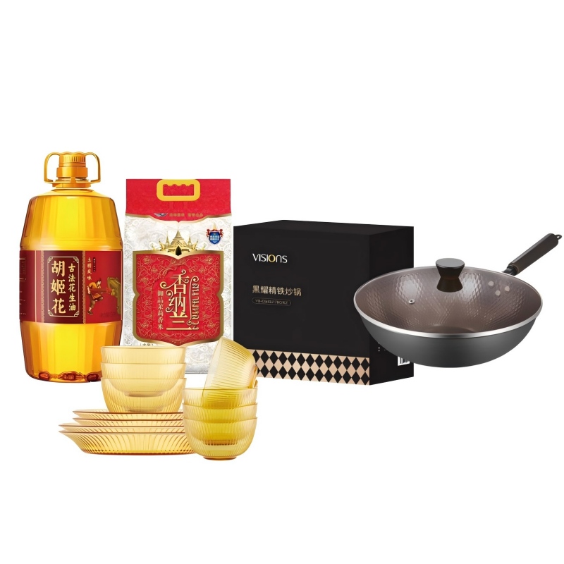 金龙鱼 /康宁 御米油香・家礼 5kg+5L+锅具彩箱 混色（单位：箱）