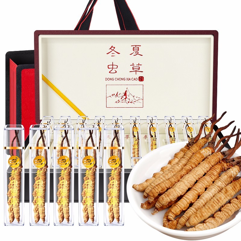 福东海（fudonghai）  冬虫夏草5克 （4-5条） 青海高海拔虫草 送礼礼盒装 棕色（单位：盒）