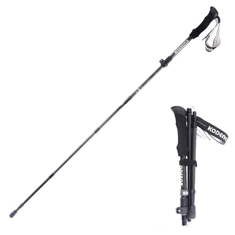 Tri-polar 碳素纤维折叠登山杖 TP3913 34-115cm 短款 （适合身高140-170cm） 黑色（单位：根）
