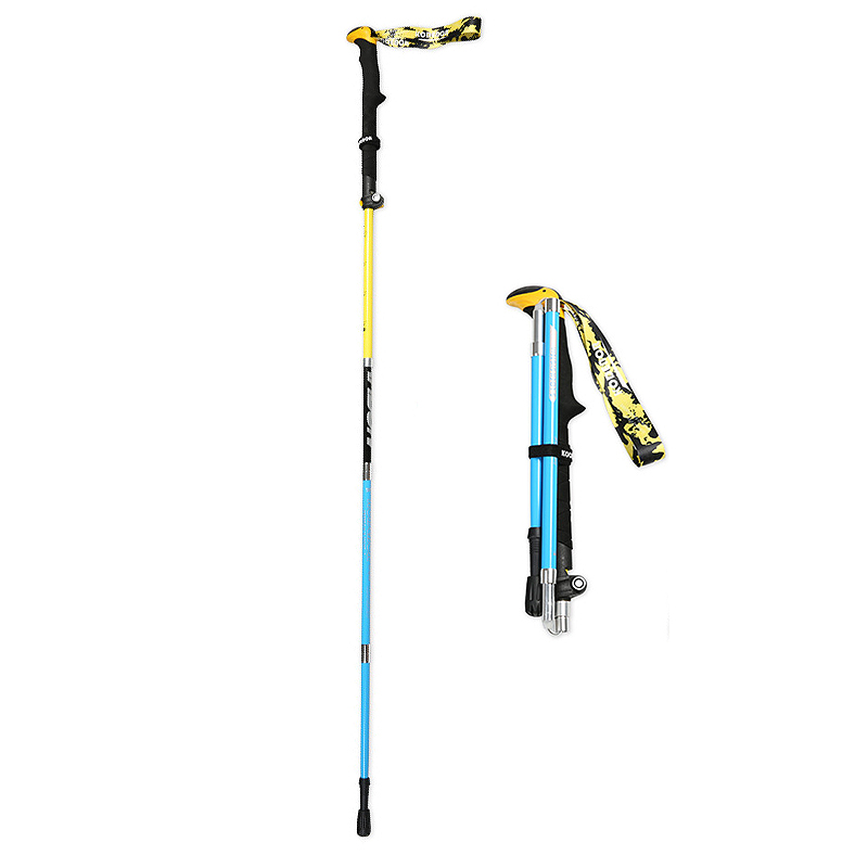 Tri-polar 碳素纤维5节登山杖 TP3914 35-125cm 长款 （适合身高165-190cm） 炫彩黄（单位：根）