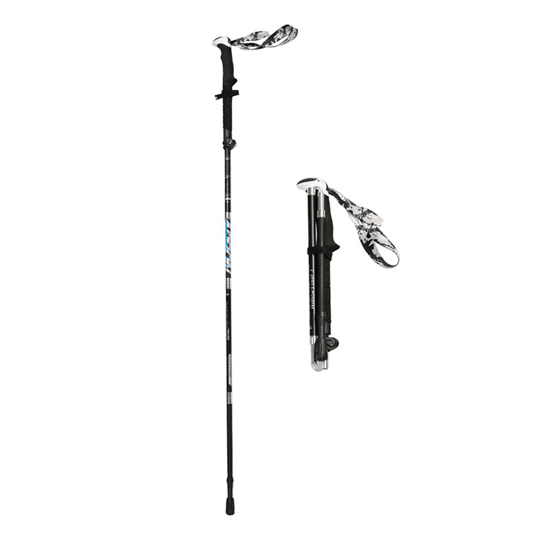 Tri-polar 碳素纤维5节登山杖 TP3914 35-125cm 长款 （适合身高165-190cm） 亚光黑（单位：根）