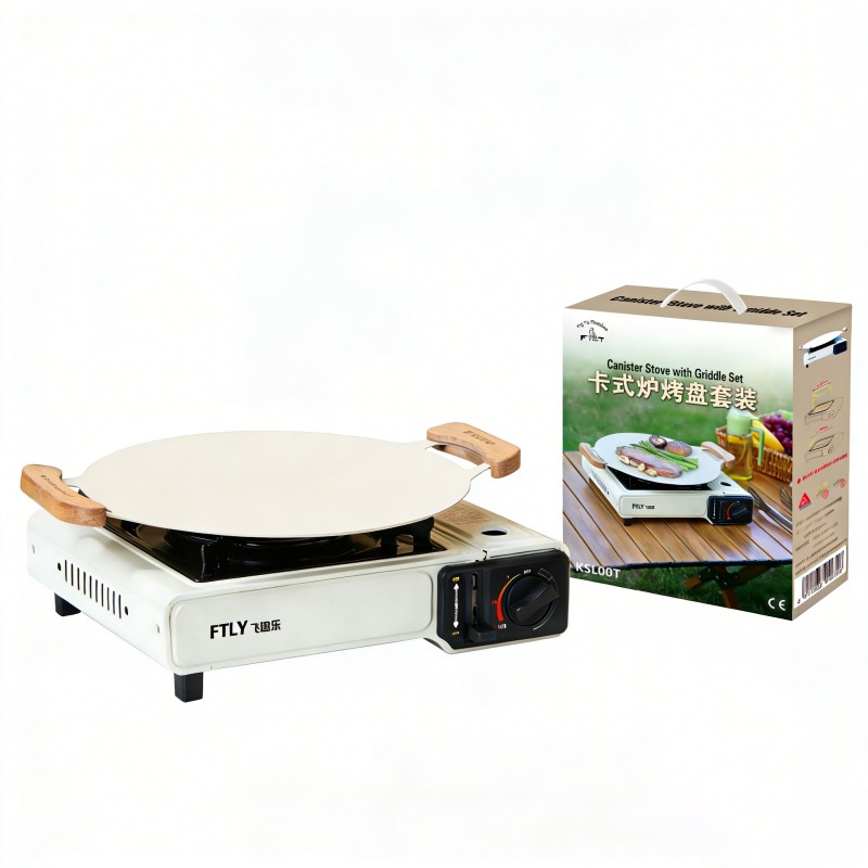飞图乐（FTLY） 户外卡式炉烤盘套装 KSL00T 2.2kg  象牙色（单位：套）