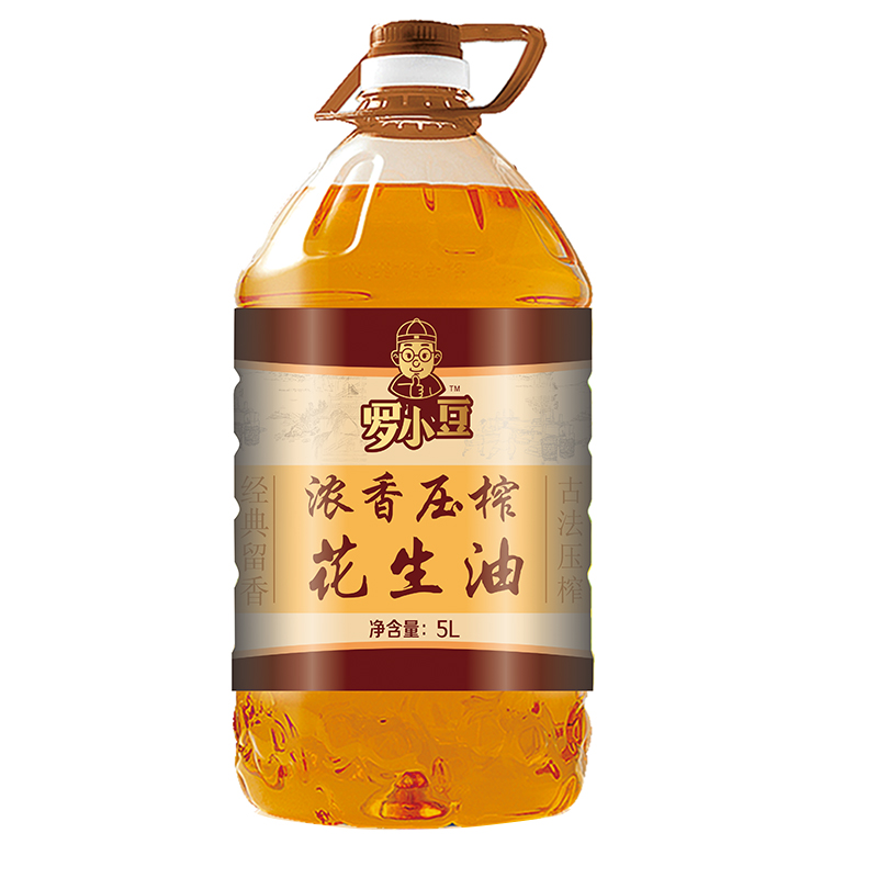 罗小豆 江西赣州 古法压榨花生油 5L  琥珀色（单位：桶）