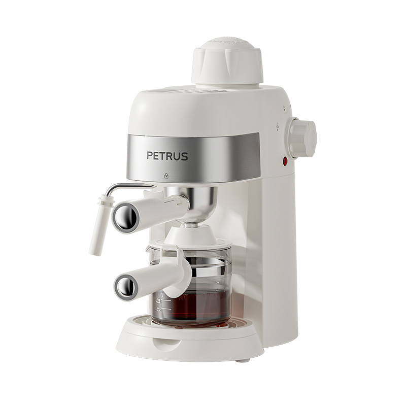 柏翠（petrus） 打奶泡半自动意式压力咖啡机 PE2128 800W 白色（单位：台）