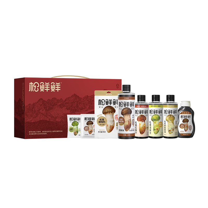 松鲜鲜 山川之味松茸调味料礼盒 JL-D2 740ml+1105g 混色（单位：盒）