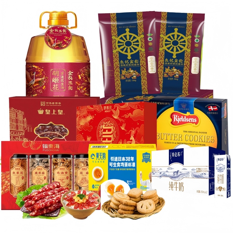 太粮  米油饼干谷物鸡蛋牛奶腊味山野组合 粮油礼包 8L+13.416kg 混色（单位：组）