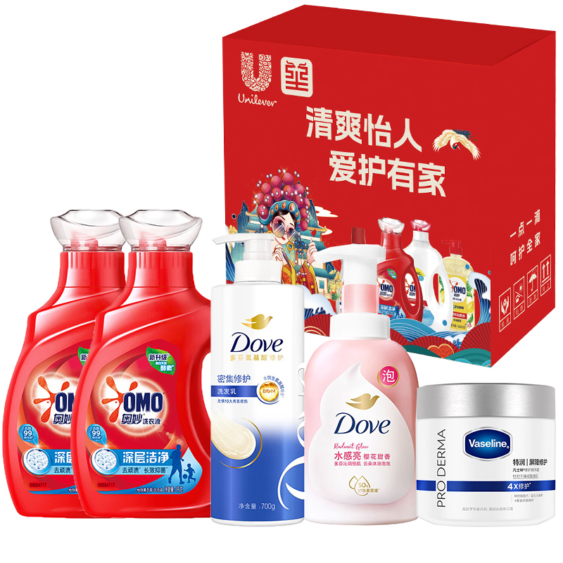 奥妙（OMO） 凡士林/多芬/ 面霜洗发乳沐浴露洗衣液 SF套餐G 3.46kg 红色（单位：组）