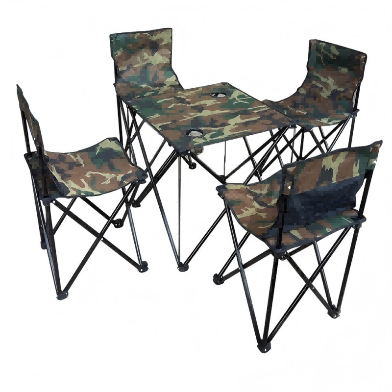 Maki zaza 户外折叠桌椅五件套 MKZ-016 桌子：46*46*40cm 椅子：36*36*58cm 迷彩色（单位：套）