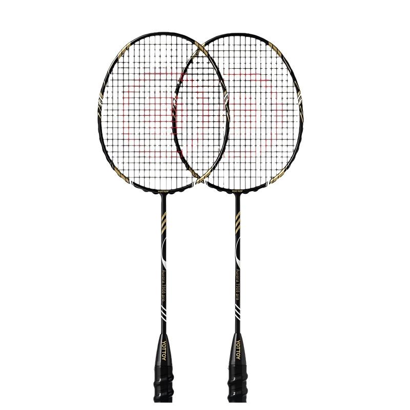 YOTTOY 极光成人专业级全碳素超轻耐打球拍（5U双拍） Y24120V003003 80g*2  黑金（单位：对）