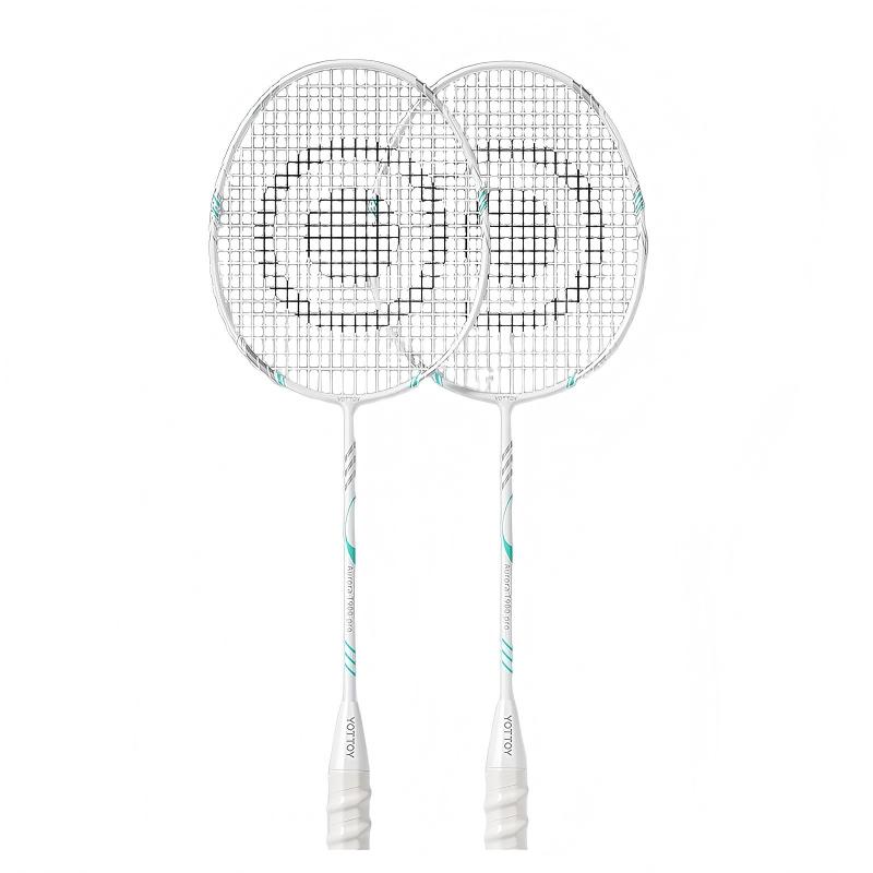 YOTTOY 极光成人专业级全碳素超轻耐打球拍（5U双拍） Y24120U003003 80g*2 白银（单位：对）