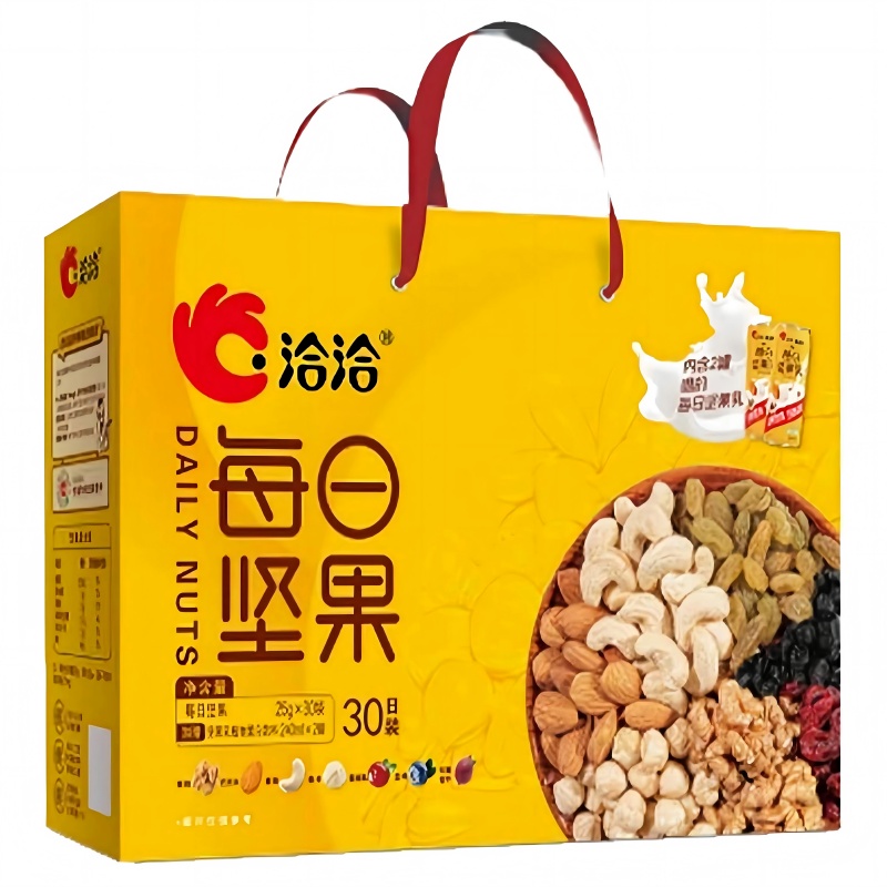 洽洽 小黄袋每日坚果30日装 礼盒 坚果750g+坚果乳480ml 白色（单位：组）
