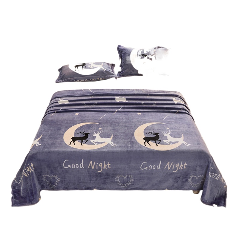 罗曼记忆 五星级酒店同款-法兰绒毯午睡休闲毯 JTMT200 尺寸:150*200cm 星空小鹿（单位：条）