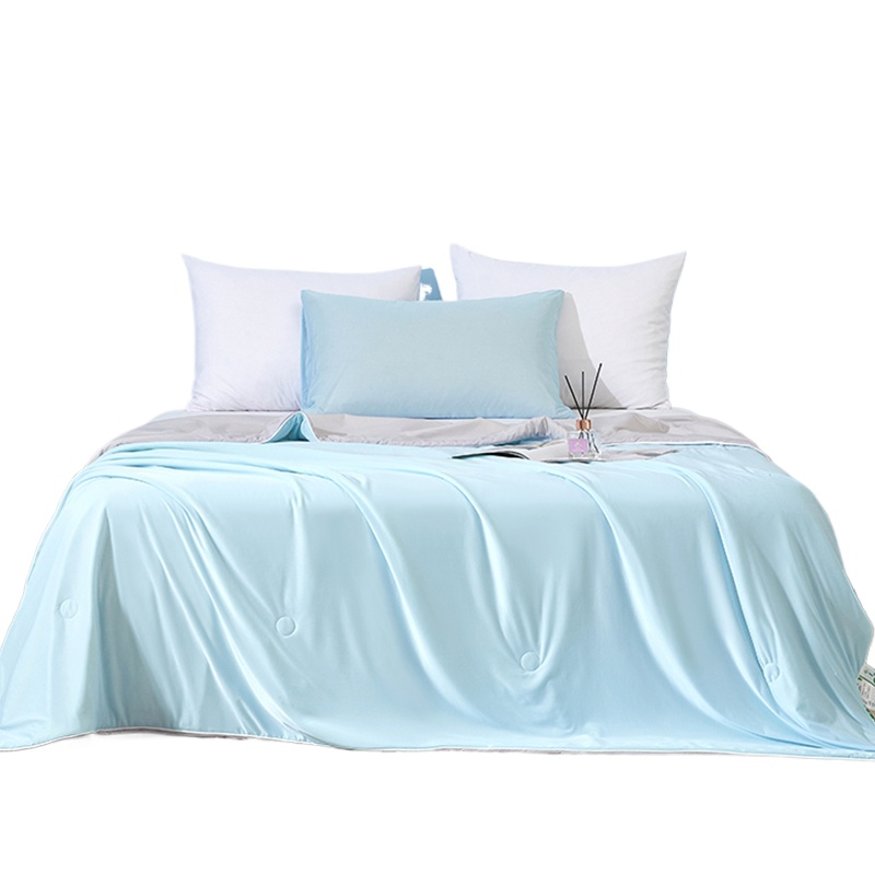 罗曼记忆 五星级酒店同款抗菌可水洗科技凉感丝夏被空调被 JTB302 150*200cm  蓝色（单位：条）