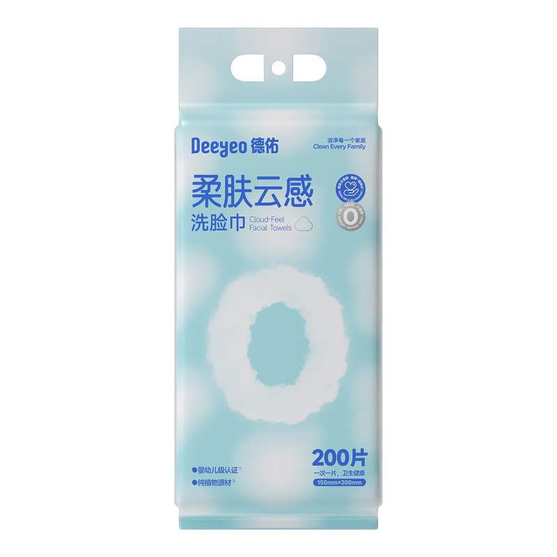 德佑  悬挂式洗脸巾  10030345  200片*1包   婴儿蓝（单位：包 ）