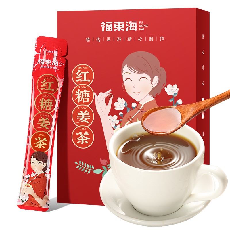 福东海（fudonghai） 红糖姜茶 冲调饮品 120g 红色（单位：盒）