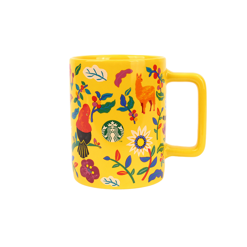 星巴克（Starbucks） 马克杯 秘鲁春奎款 384ml  黄色（单位：个）