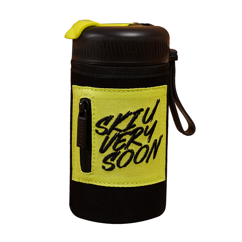 星巴克（Starbucks） 运动水杯配杯套 滑雪姜饼人款 510ml 黑色（单位：个）