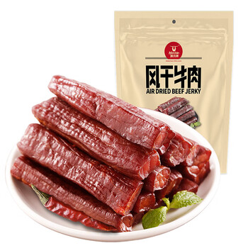科尔沁 风干牛肉 原味 （清洁标） 500g 杏色（单位：袋）