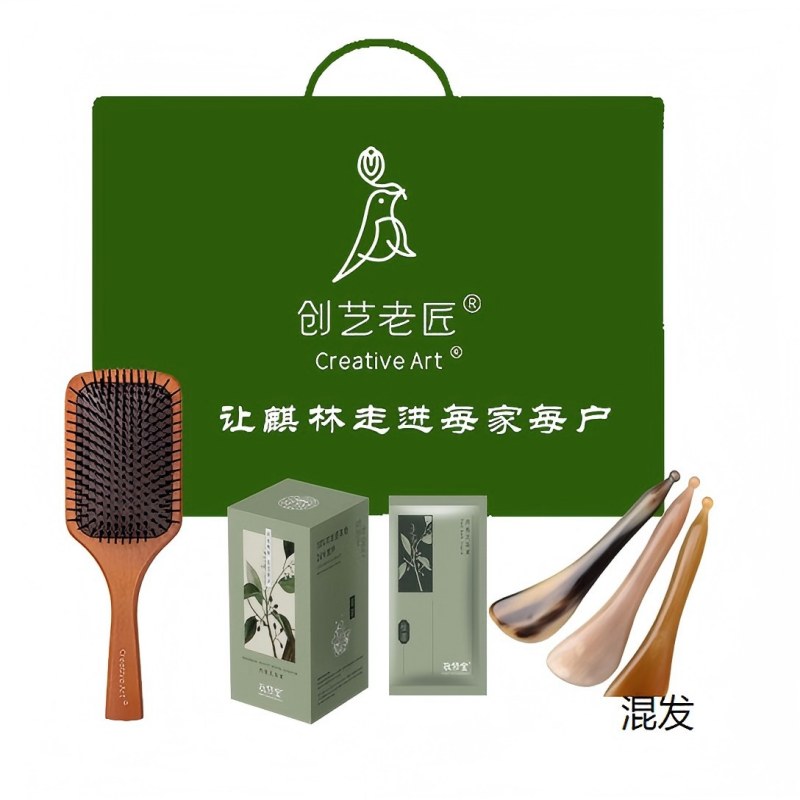 Creative art 木梳泡脚液拨筋棒组合礼盒 CA-pjy 330*90*260mm 混色（单位：套）