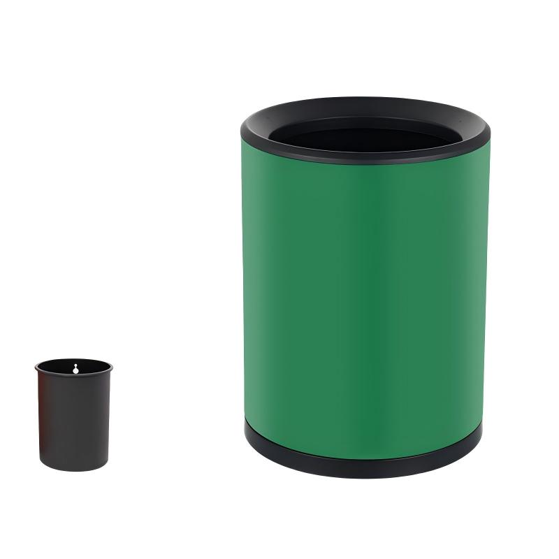 驰色 CLD8S双层小圆桶垃圾桶 CS-TC 017-5 1个  绿色（单位：个）