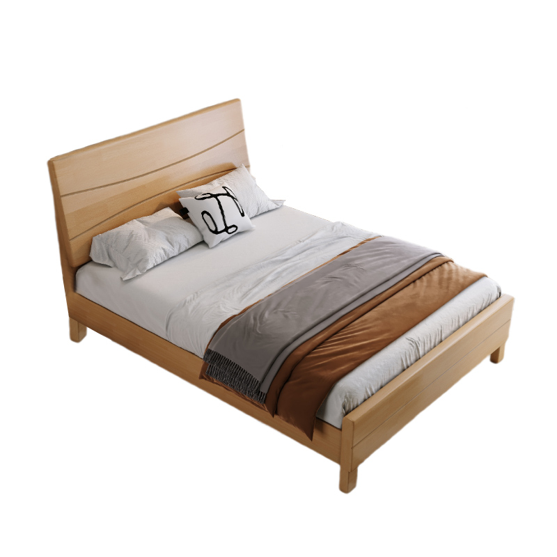 悦山 卧室床家用宿舍木床 YHa6-1 1200*2160*980mm  原木色（单位：张）
