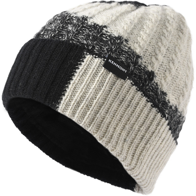 卡蒙（Kenmont） 羊毛加厚针织毛线帽 KM-9509-090 适用头围 (57-59cm) 黑色（单位：顶）