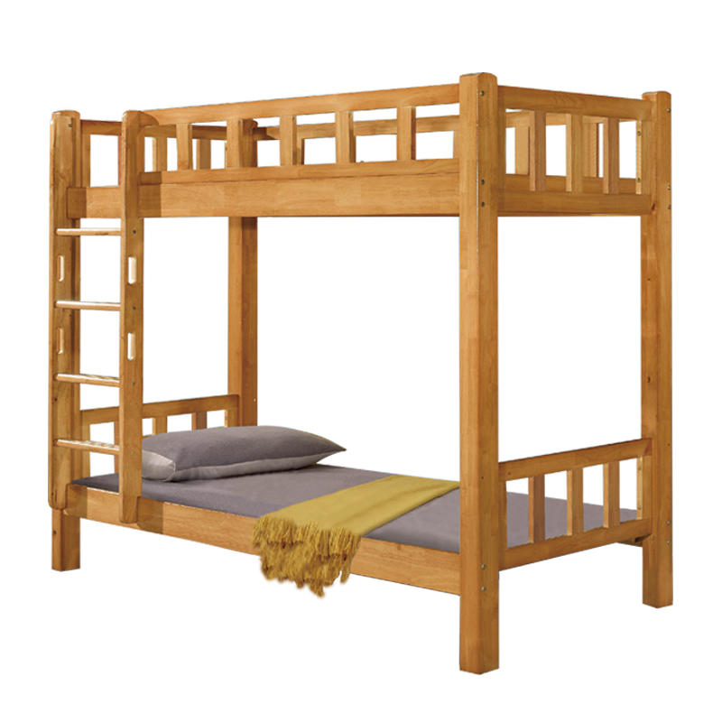 悦山 上下木床宿舍床（不落地梯） YHb1-2 2030*1560*1725mm  柚木色（单位：张）