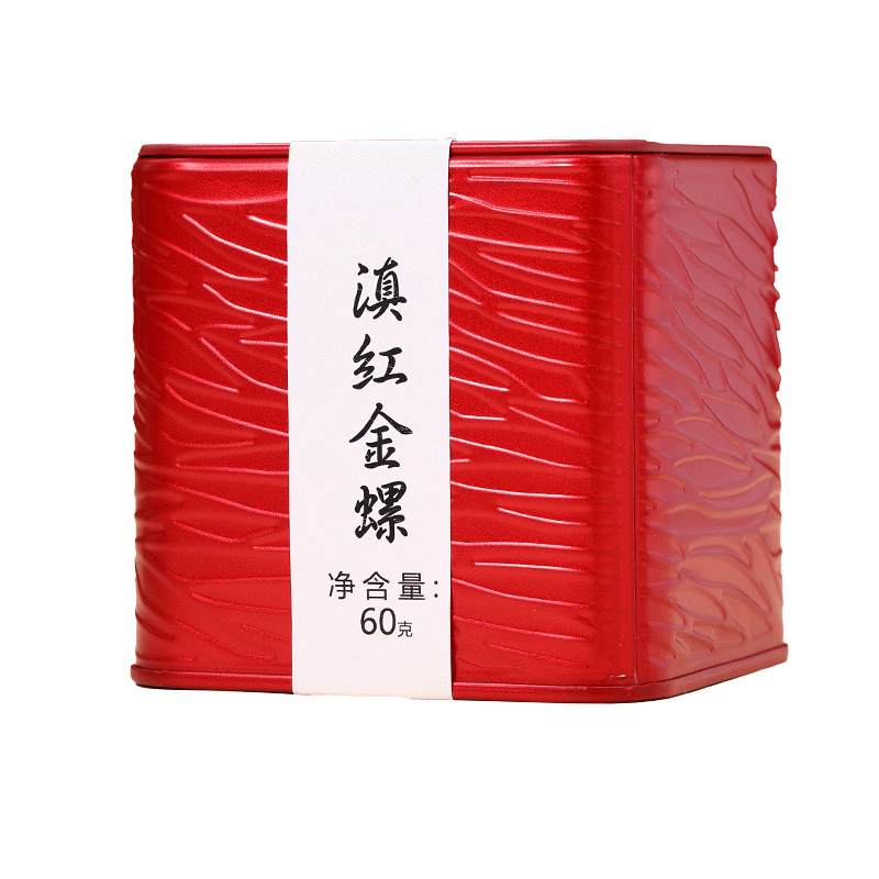 新益号 红茶云南凤庆蜜香浓香古树茶叶 滇红金螺 60g 红色（单位：罐）