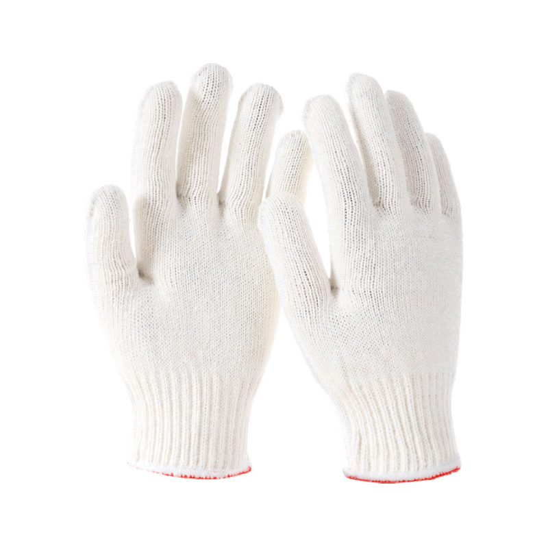 驰色 10针棉丝600克红白边手套 CS-GLOVE 004 1打/12双  自然色（单位：打）