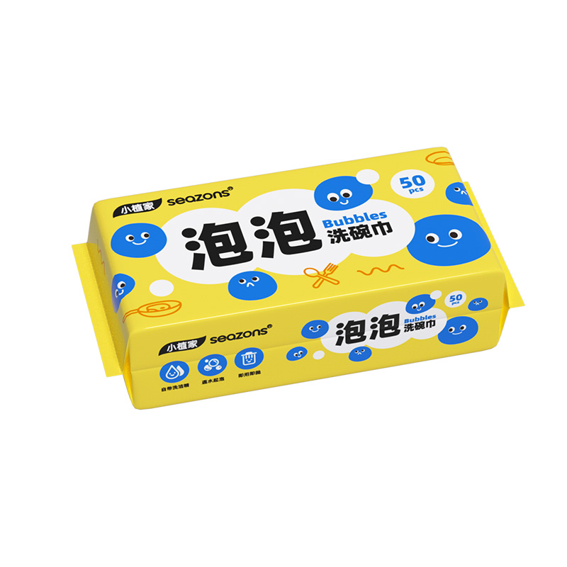 小植家 泡泡洗碗巾 BX050A*6包组 300片 白色（单位：组）