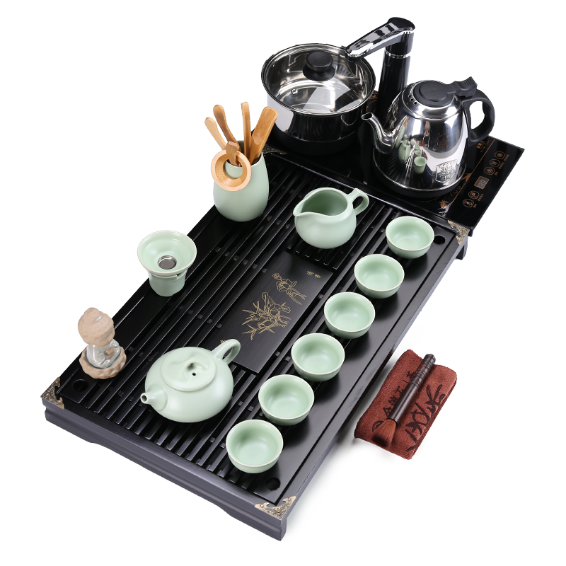 金镶玉  功夫茶具套装 幽雅石瓢茶具套装 60023 15件套 黑色（单位：套）