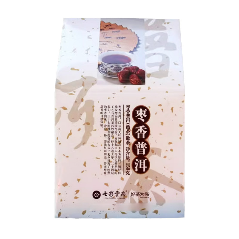 七彩云南 普洱茶 枣香普洱 150g 象牙色（单位：袋）