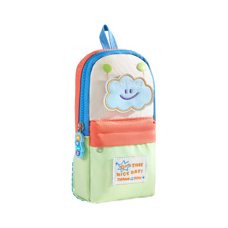 三年二班 撞色贴片笔袋 2031664 nice day  绿色（单位：个）