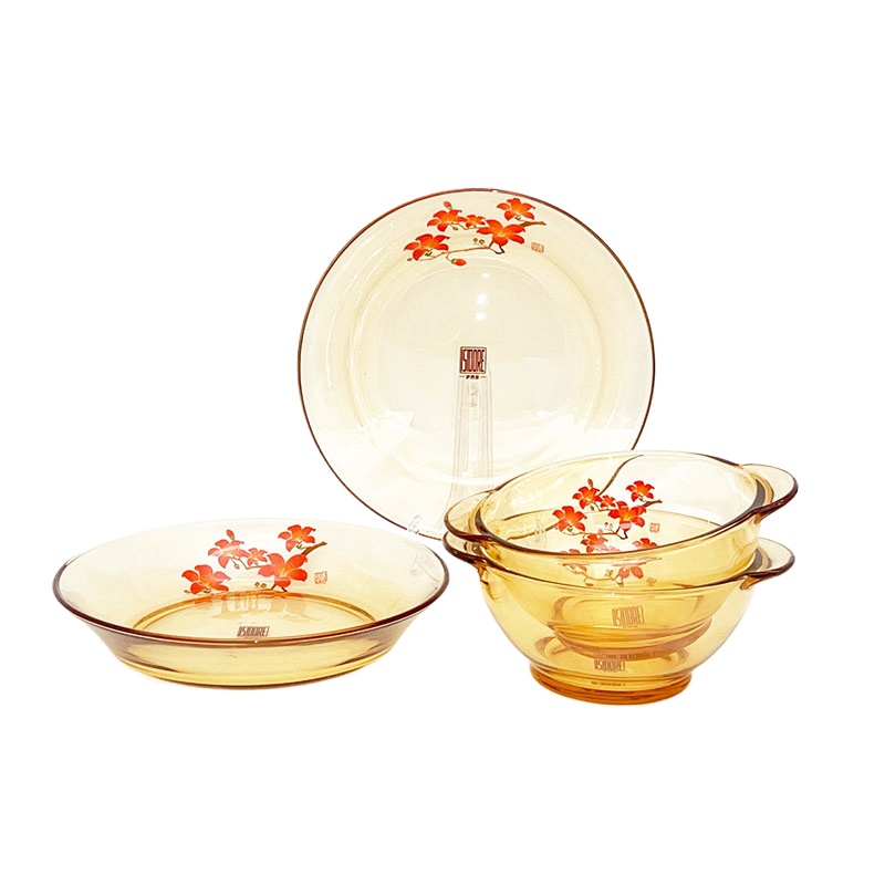 伊西多（ISIDORE） 红棉系列玻璃餐具套装 YSD-CJ401 4件套 4 琥珀色（单位：套）