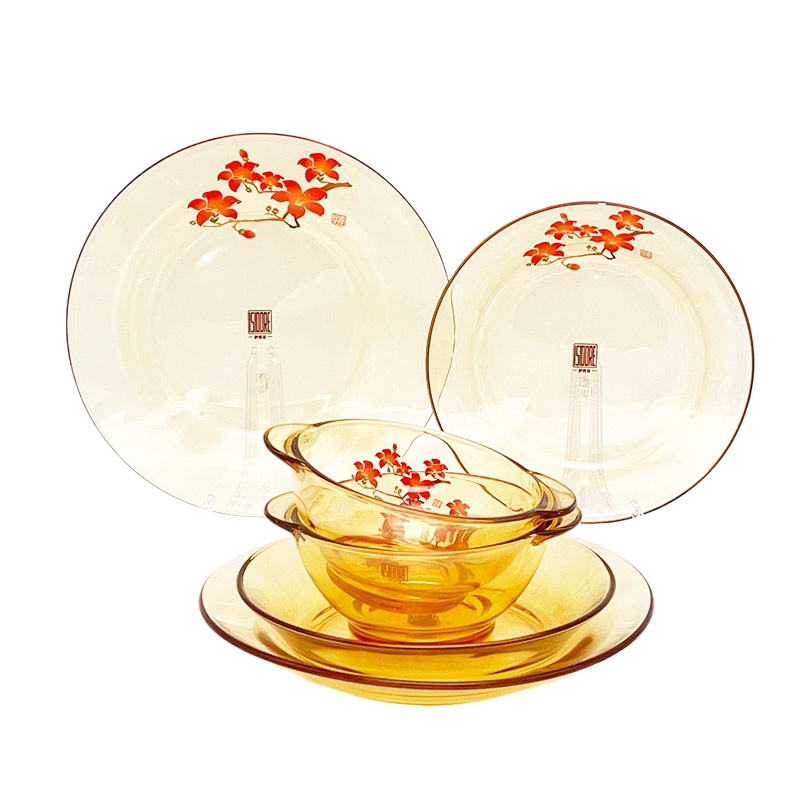 伊西多（ISIDORE） 红棉系列玻璃餐具套装 YSD-CJ601 6件套 6 琥珀色（单位：套）