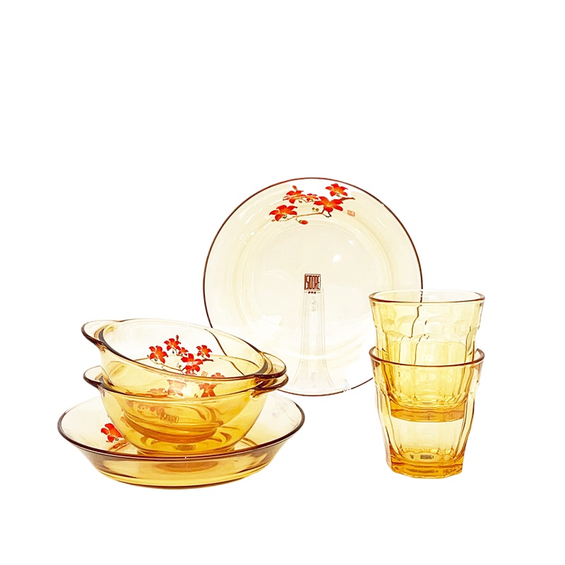 伊西多（ISIDORE） 红棉系列玻璃餐具套装A YSD-CJ601A 6件套 6 琥珀色（单位：套）