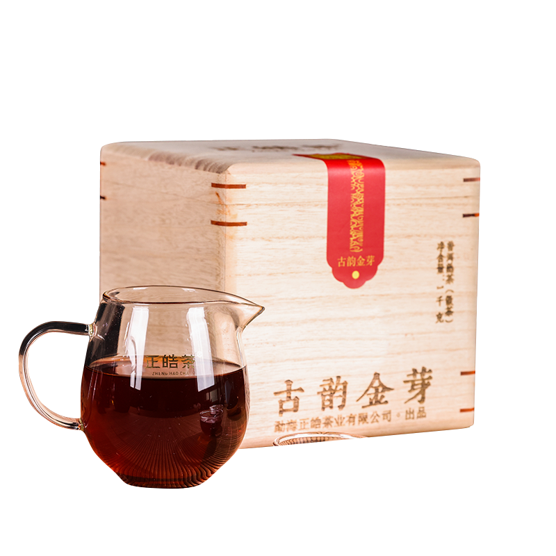正皓茶 高端木盒云南勐海大树熟茶 古韵金芽 1000g 混色（单位：盒）