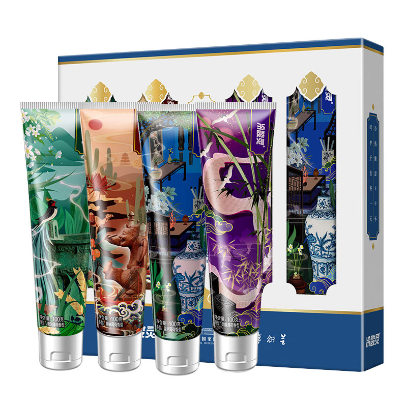 冷酸灵 专研联名款抗敏感牙青国博套装 牙膏 100g*4  混色（单位：套）