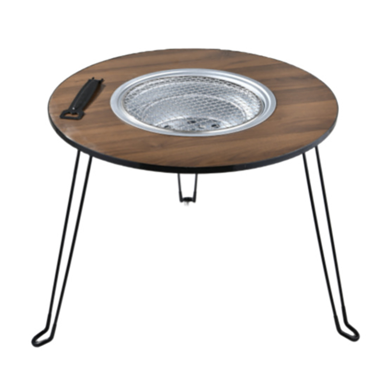 徽羚羊 云炙 户外圆桌款 围炉煮茶桌 (不配壶和茶具) HLY-SKL-24003 62*62*47cm（直径*高度）  胡桃木纹（单位：个）