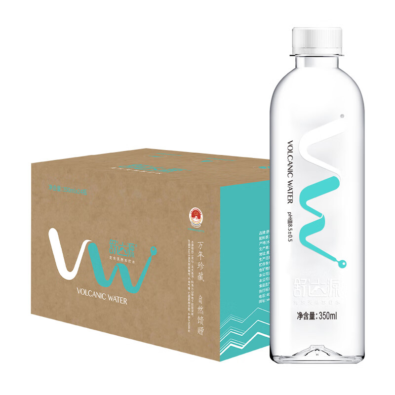 舒达源 弱碱性无糖无气小瓶 克东天然苏打水 350ml*24瓶*1箱 混色（单位：箱）