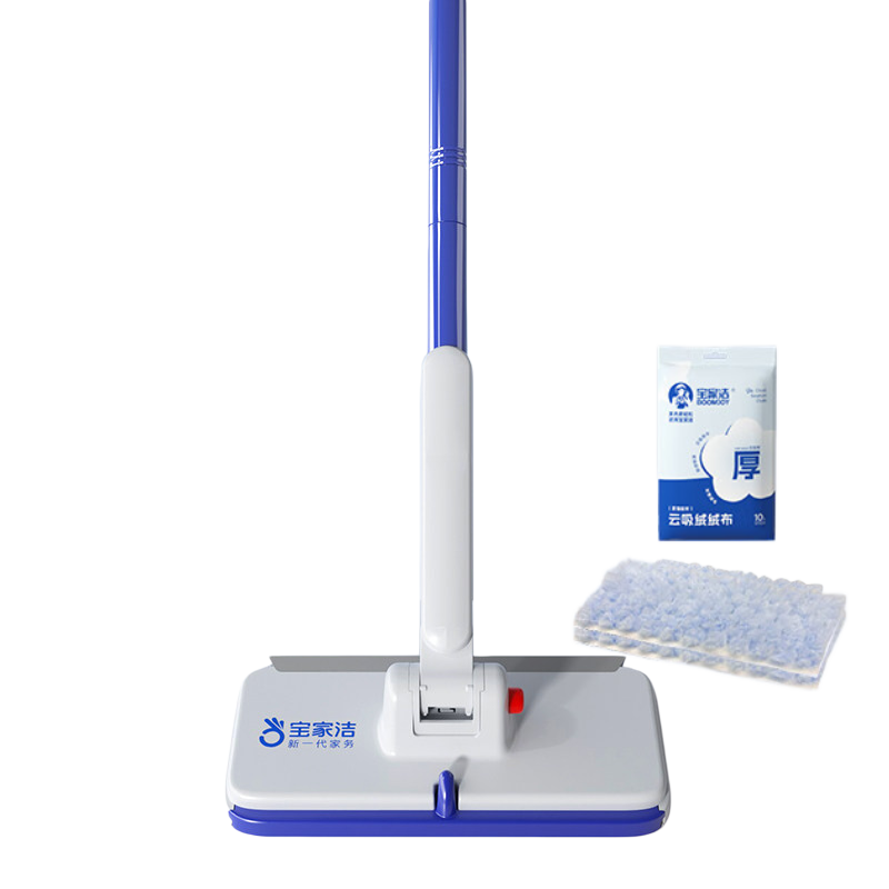 宝家洁（BAOJIAJIE） 鲨鱼齿夹布拖 XE05 +2片静电除尘绒布+云吸绒布1包 白色（单位：组）