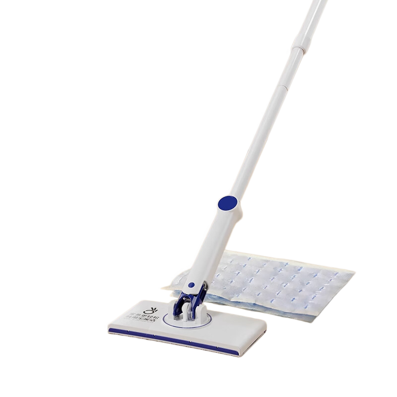 宝家洁（BAOJIAJIE） 夹布拖 F53 伸缩款（95CM）+2片静电除尘绒绒布 白色（单位：组）