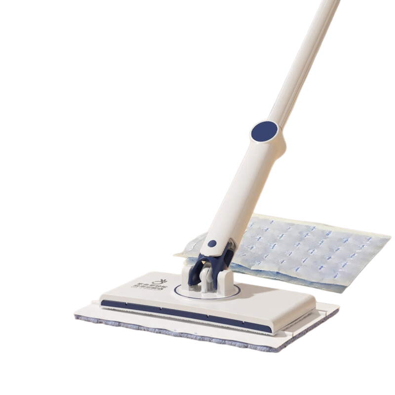 宝家洁（BAOJIAJIE） 懒人夹布拖 F53 75CM）+2片静电除尘绒绒布 白色（单位：组）