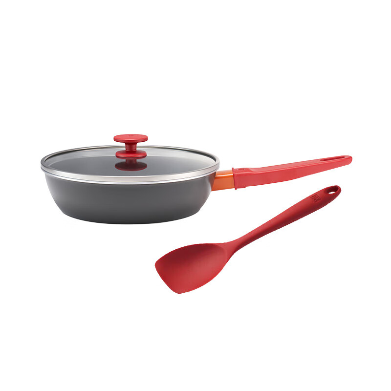 双立人（ZWILLING） NOW PLUS不粘锅炒菜锅平底煎锅 1022216 24cm 黑色（单位：个）