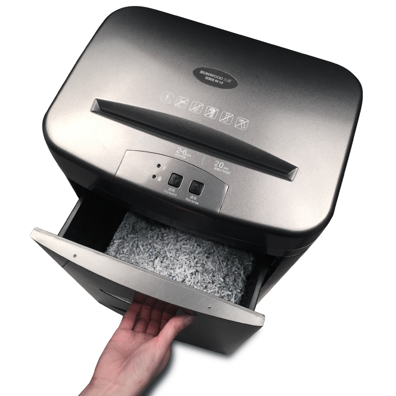 三木（SUNWOOD） M12 （2&times;6MM） 碎纸机  黑色  