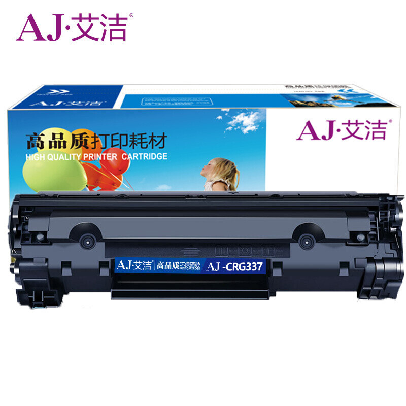 艾洁(AJ) CRG-337加黑版 打印量2400页 适用佳能 Canon /MF211/MF212w/MF215/216n/223d/MF226dn/229DW 硒鼓 (计价单位：只) 黑色