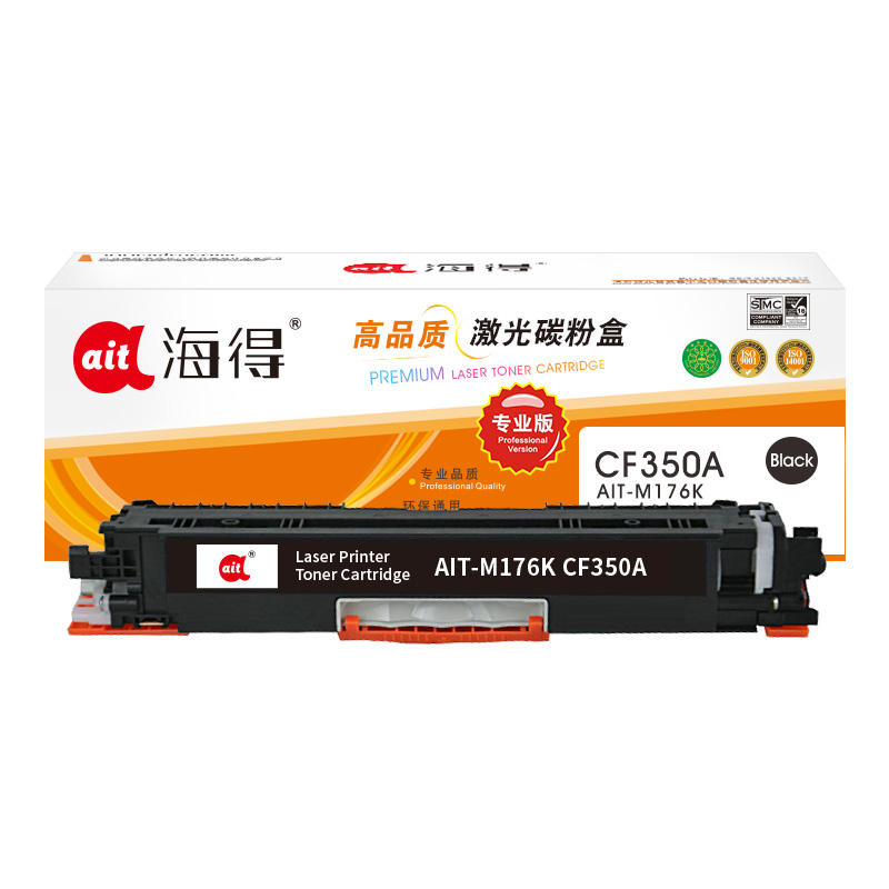 海得(ait) AIT-M176K    CF350A专业版 适用机型:惠普HP LaserJet M176n M177fw 打印量：1300页 硒鼓 1.00 只/盒 (计价单位：盒) 黑色